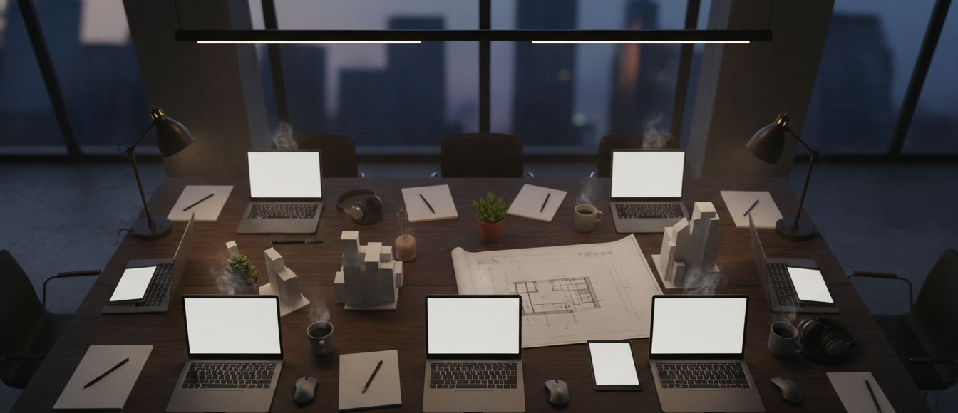 Another modern office setting with a team collaborating, diverse group of people, bright and engaging atmosphere
